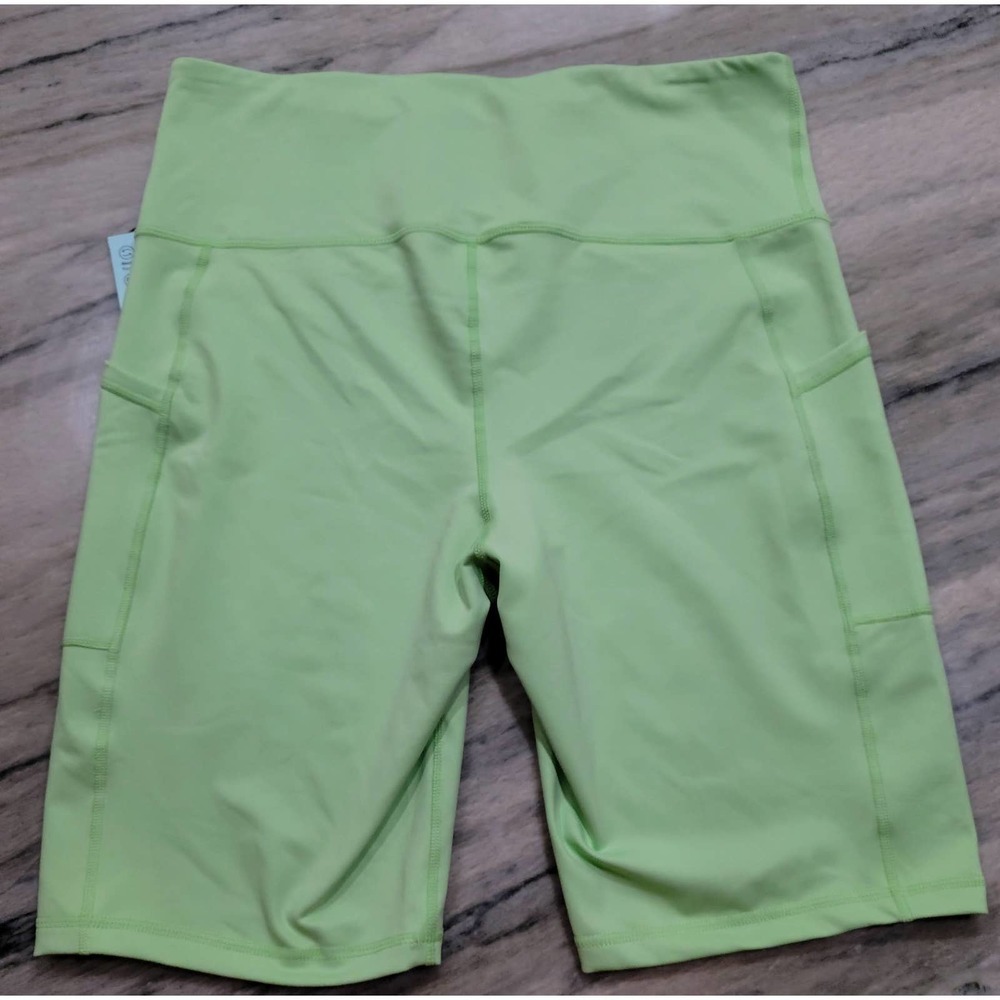 IDEOLOGY Women's Performance High Rise 10" Bike Shorts Pistachio Green Medium - Picture 8 of 9